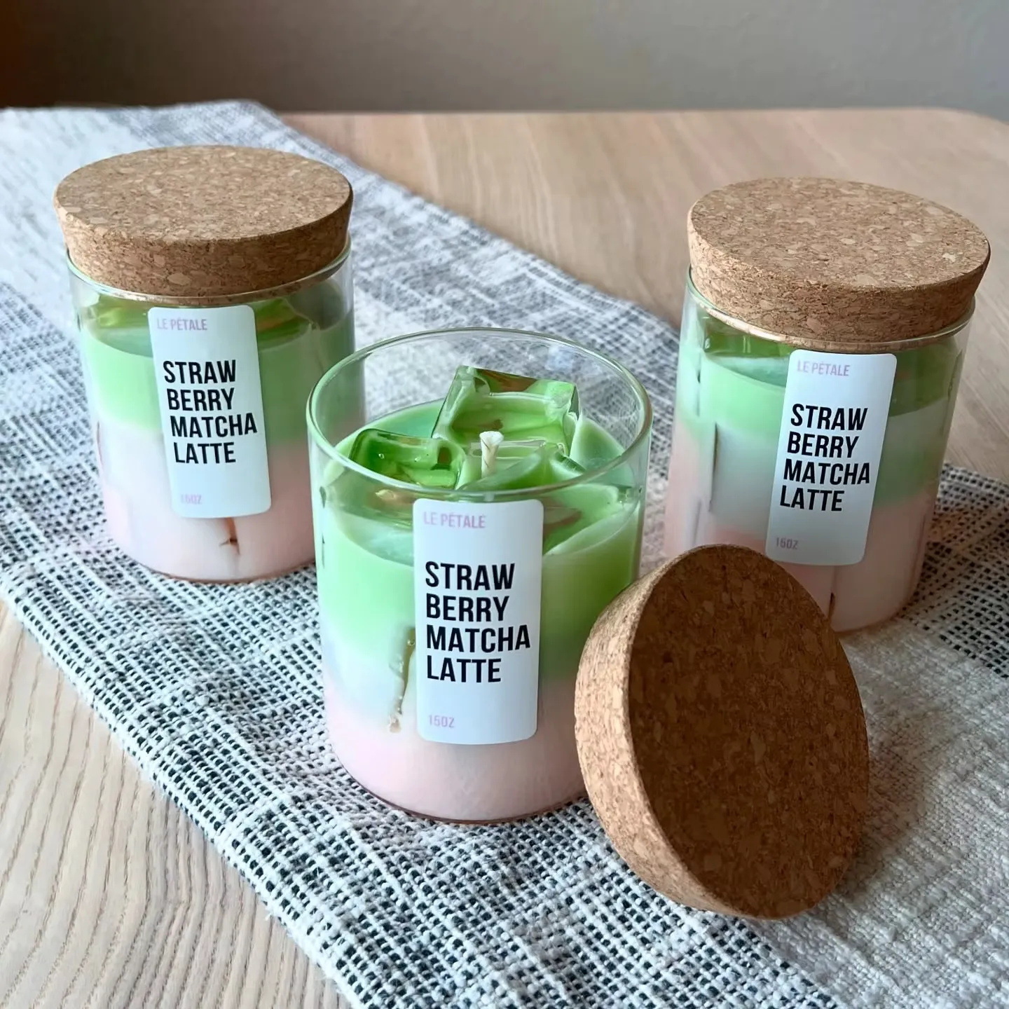 Home Fragrance Scented Candle - Matcha Iced Coffee Scented Candle Glass