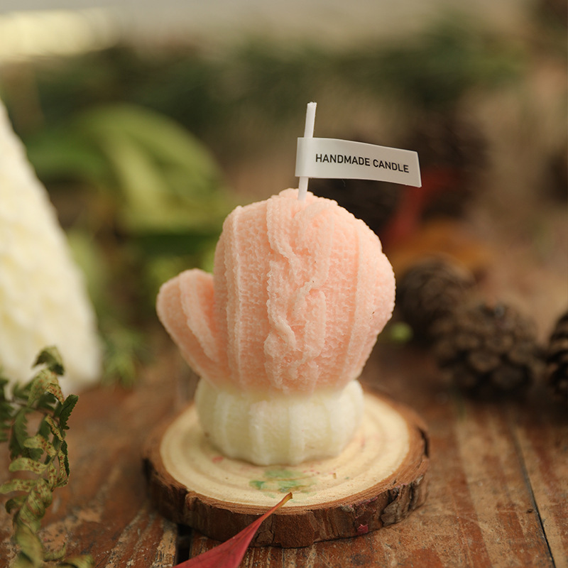 Home Fragrance Scented Candle - 1Pc Mini Woolen Glove-shaped Scented Candle,