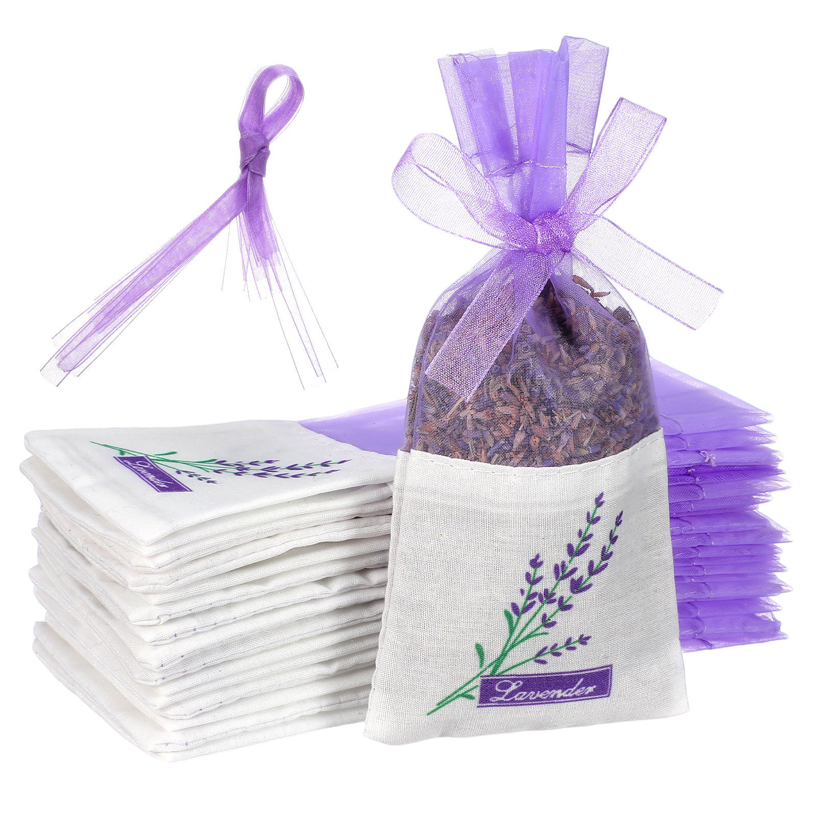 Home Fragrance Us - 24Pcs Lavender Scented Sachets Empty Fragrance