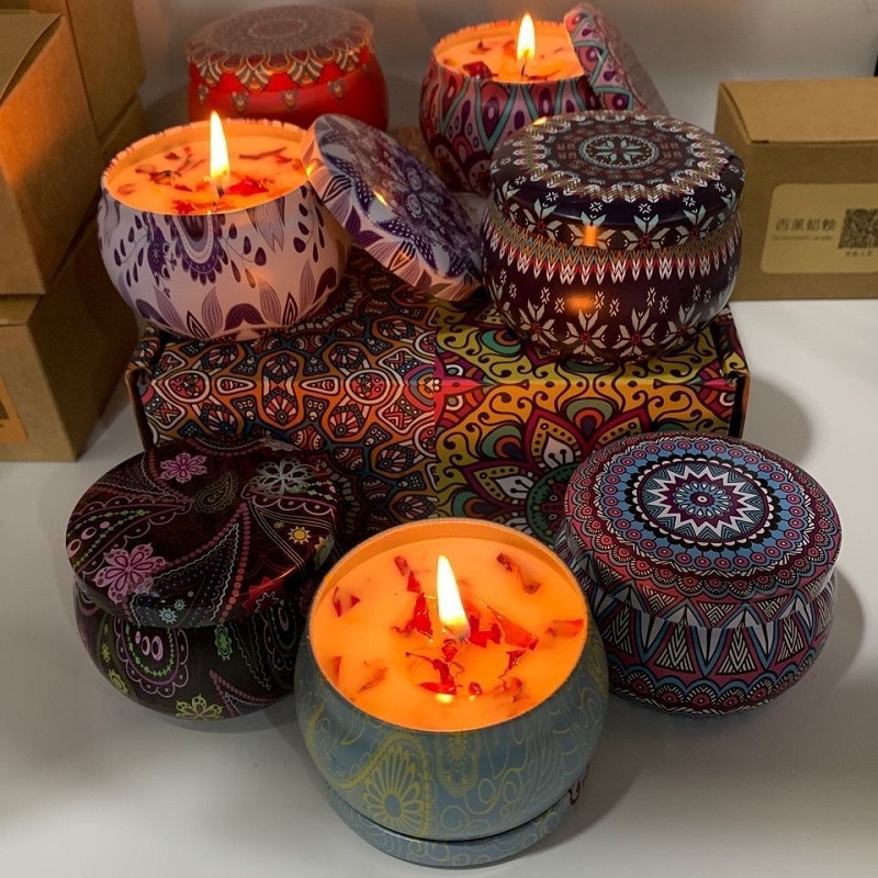 Home Fragrance Scented Candle - 1/4PCS Vintage Scented Candles Soy Wax
