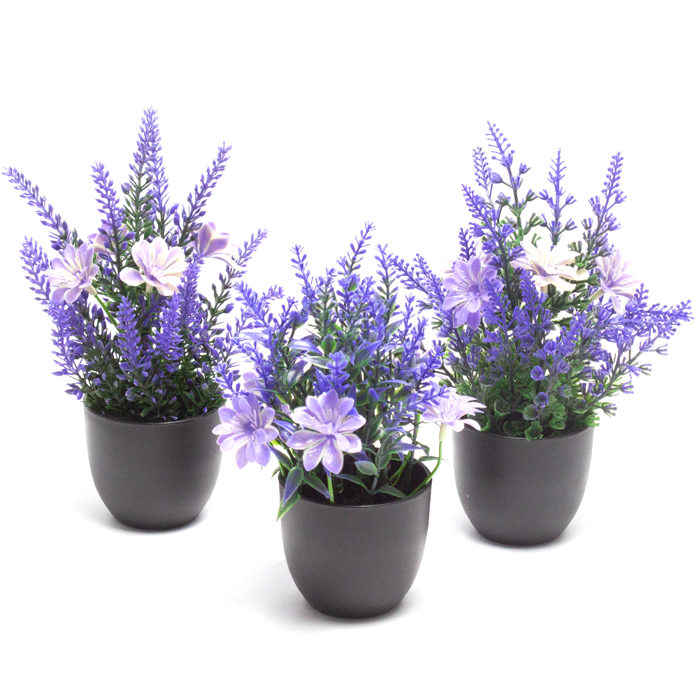 Potpourri Dried Flower - Small Artificial Lavender Potted Plastic Fake