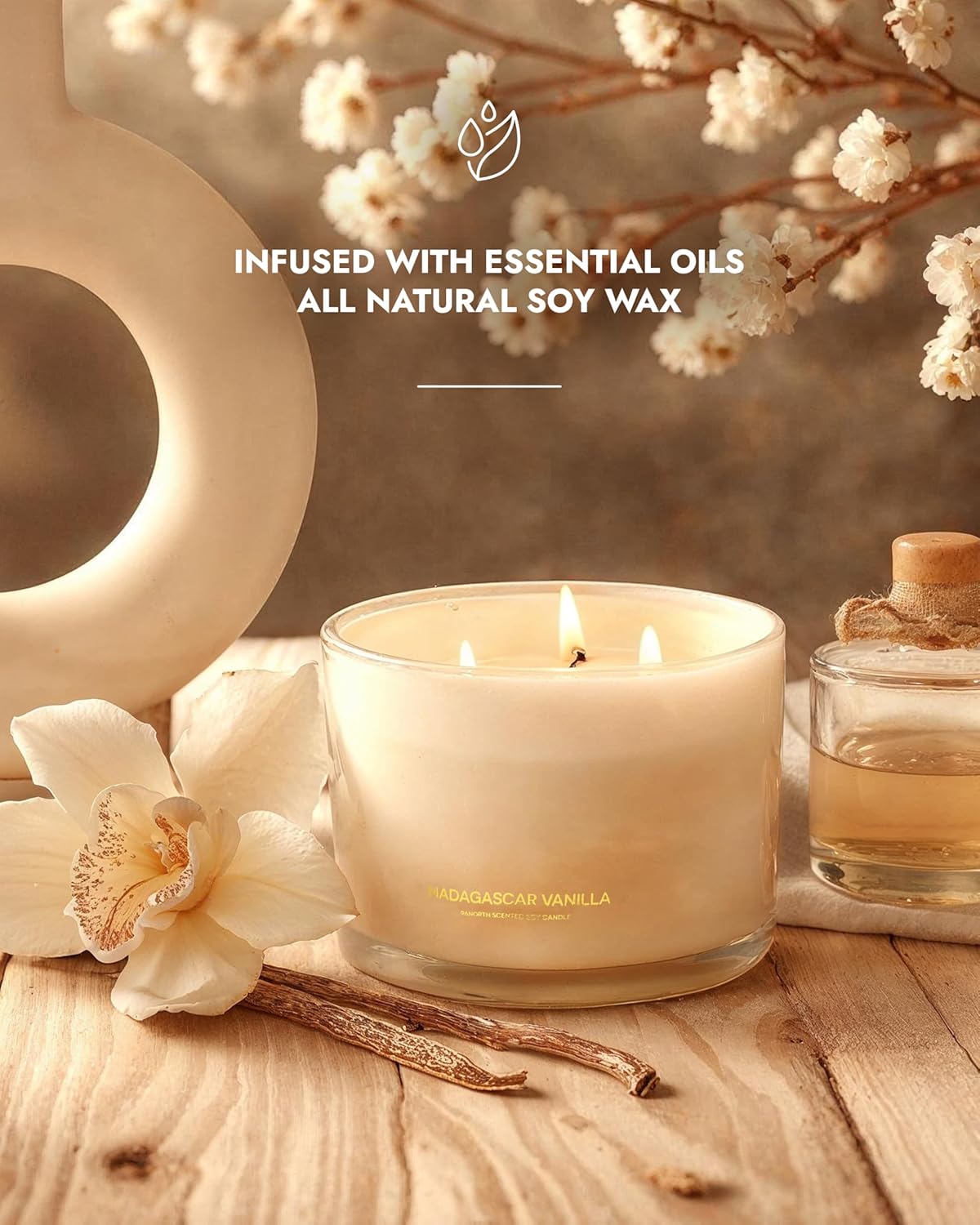 Luxury Vanilla Soy Candle, Lar - Home Fragrance Us recension och pris