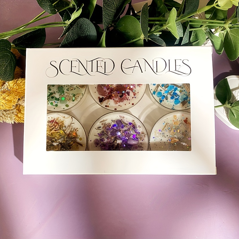 Set of 6 Scented Candles Fragr - Potpourri Dried Flower recension och pris