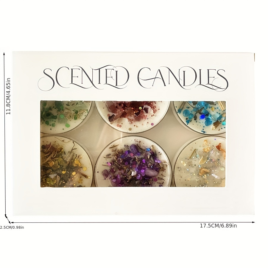 Set of 6 Scented Candles Fragr - Potpourri Dried Flower recension och pris