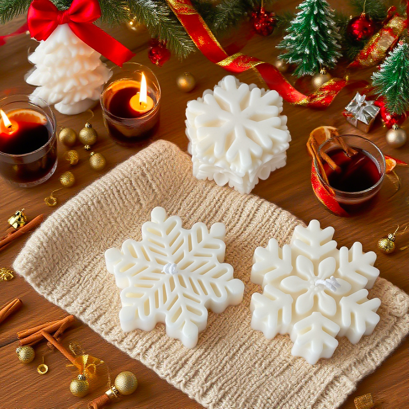 1Pc Christmas Snowflake Scente - Home Fragrance Scented Candle recension och pris