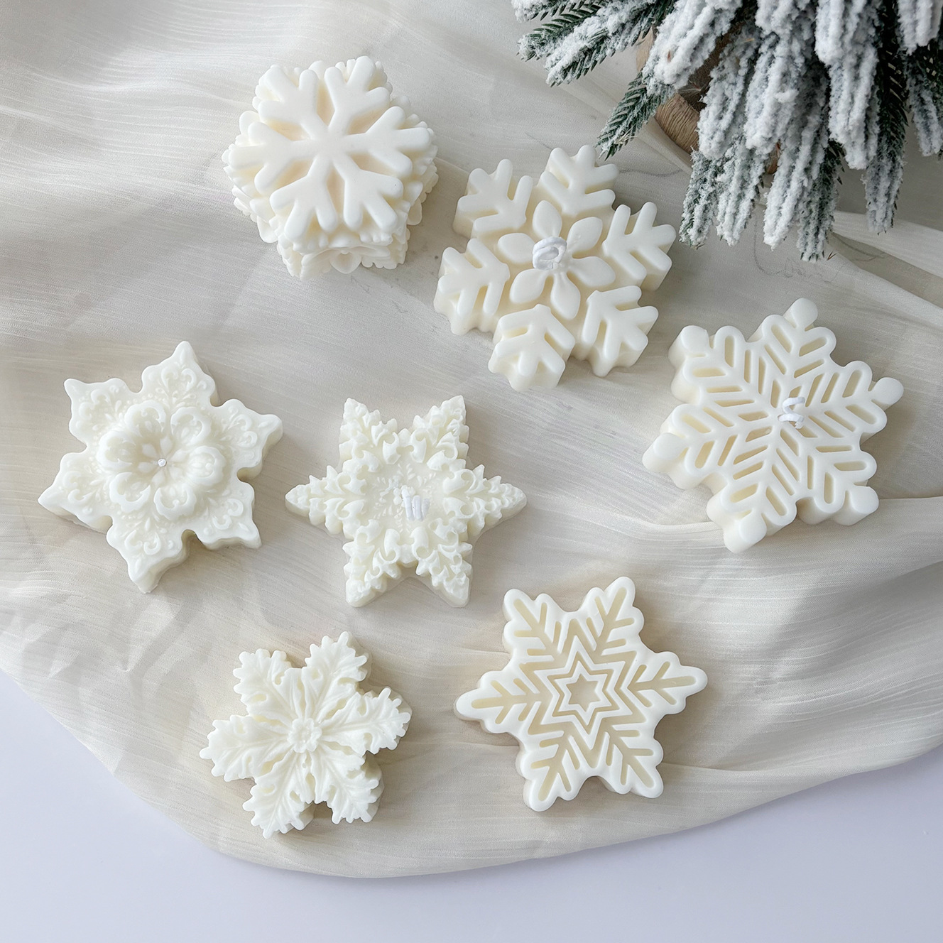 1Pc Christmas Snowflake Scente - Home Fragrance Scented Candle recension och pris