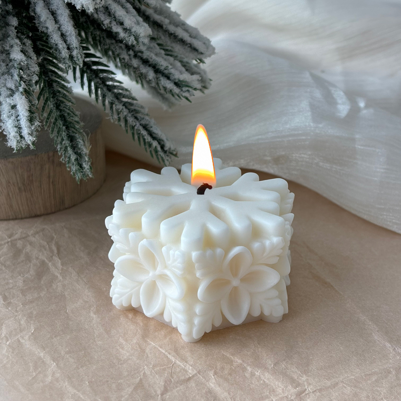 1Pc Christmas Snowflake Scente - Home Fragrance Scented Candle recension och pris