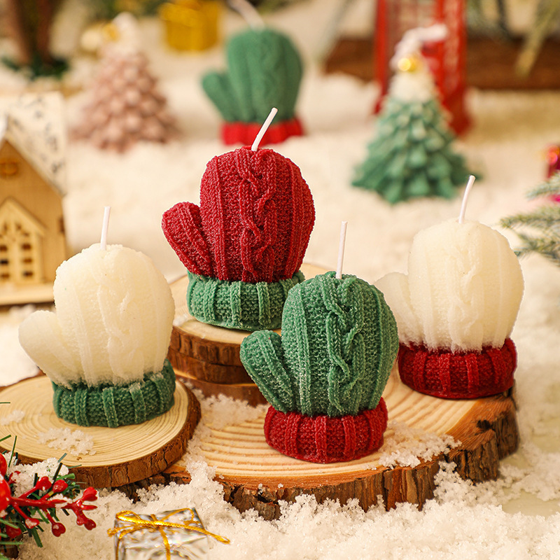1Pc Mini Woolen Glove-shaped S - Home Fragrance Scented Candle recension och pris