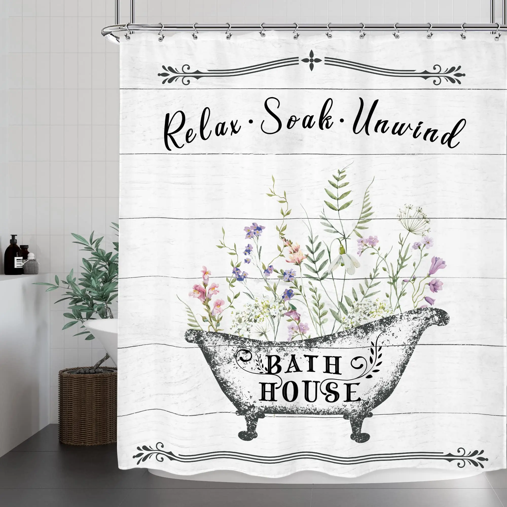 Vintage Floral Bathroom Shower - Potpourri Dried Flower recension och pris