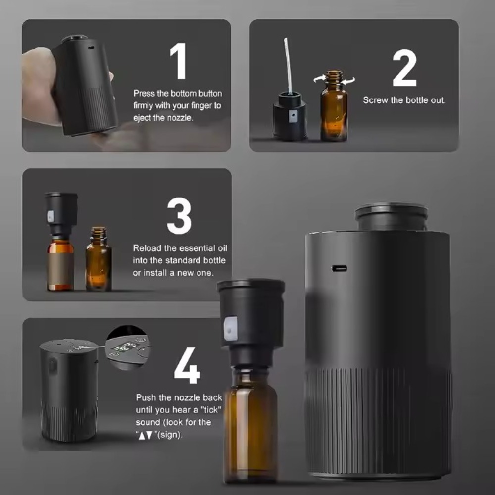 Portable Essential Oil Diffuse - Home Fragrance Flowers recension och pris